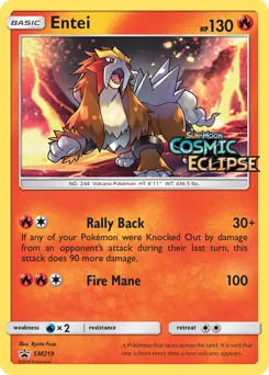SM Black Star Promos Entei Pokémon card